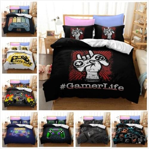 Gamepad Bedding Set Queen Size Duvet Cover 3D Printed Creative Black Comforter Bed Cover Set Bedclothes Home Textile
