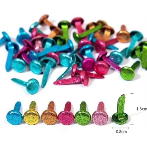 50/100pcs Round Metal Brads DIY Scrapbooking Crafts Accessories For Home Embellishment