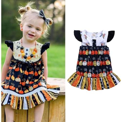 Baby Girls Summer Clothes 2021 Short Sleeve New Fashion Ruffles Princess Dresses Kids Costumes