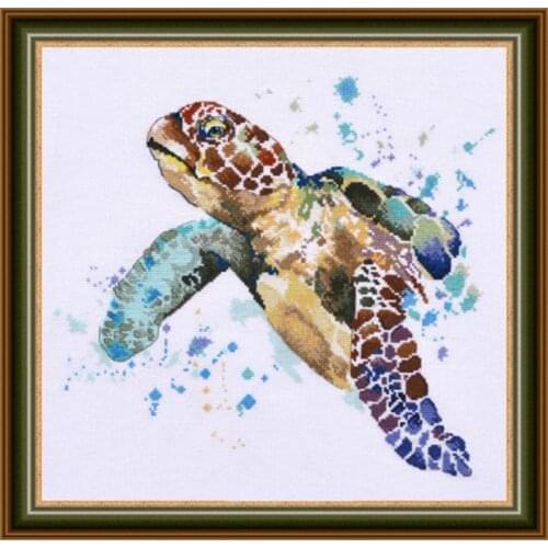 3TH Chic Counted Cross Stitch Kit The Greatness of Longevity Sea Turtle