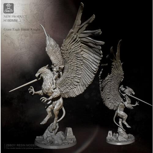 180mm Resin Model Kits Warhawk Horsewoman Self-assembled TD-2282