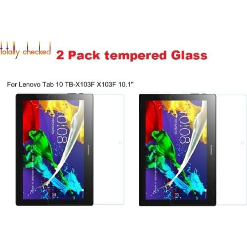 2 X 9H Real Tempered Glass For Lenovo Tab 10 TB-X103F X103F 10.1'' Tablet Film Clear Screen Protect Cover Guard