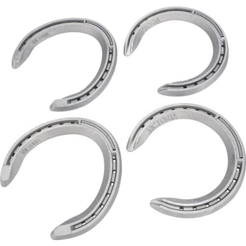 2021 New 4Pcs 5 Horse Equipment Aluminum Alloy Horseshoes 2 Front + 2 Rear Farrier Tools for Tournament Play Hot Sale