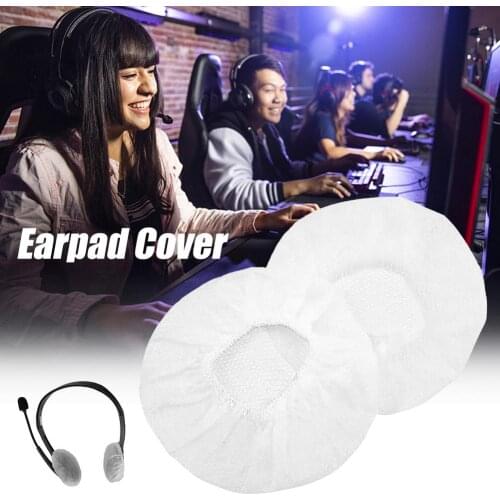 100Pcs/Bag Disposable Headphone Cover Nonwoven Earmuff Cushion 8.5-10CM Headset Disposable Headphone Ear Covers