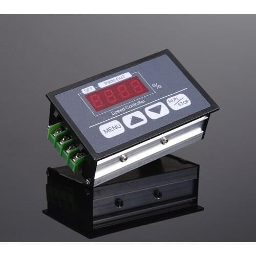 Digital display Panel 30A DC 6V~60V PWM Motor Speed Controller Slow start/stop revolving speed Time Adjustable
