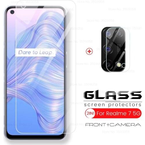 Realmi 7 5g glass camera lens protective cover for oppo realme7 realme 7 5g 6.5'' phone screen protectors tempered glass film 9h