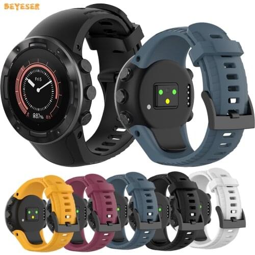 Fashion Soft Silicone Strap For SUUNTO 5 Smart Watch Wrist Band Replacement Bracelet Sport Belt Watchband Watch Accessories