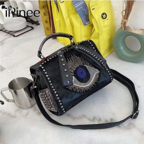 IPinee Luxury Fashion Women Crossbody Bag Natural Horsehair Bags Soft Leather Shoulder Bags For Ladies Handbags Designer