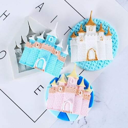 Castle Silicone Molds Fondant Cakes Decorating Tools Silicone Molds Sugarcrafts Chocolate Baking Tools For Cakes Gumpaste Form