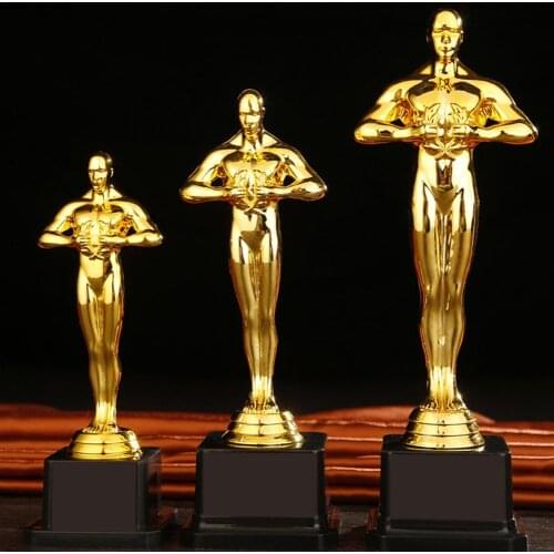 Gold Award Trophy Gold Plated Small Gold Statue For Trophy Awards And Party Celebrations Award Ceremony Team Sport Craft 3 Size