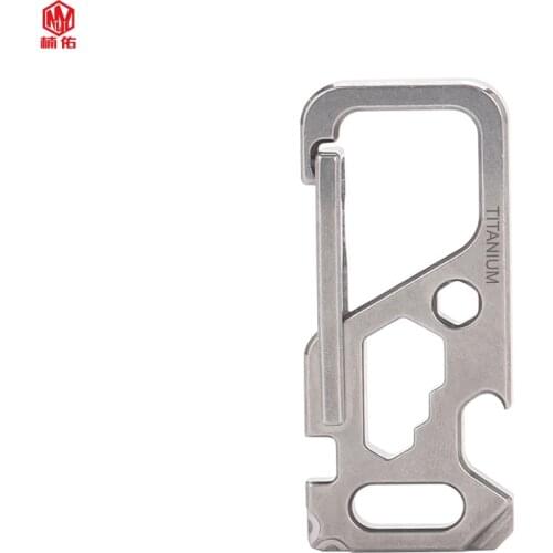 1PC Titanium Alloy Keychain Quick Hook Hanging Buckle Carabiner Wrench Opener Keychain Combination Tool EDC Multitool