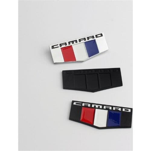1PC CAMARO Flag Sticker For Car Fender / Tailgate 3D Metal Badge Emblem Decal Accessories