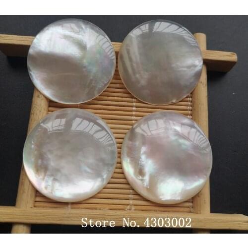 100pcs/lot 31mm Natural Round Cabochon Mother of Pearl shell for DIY Jewelry Round Flat Bottom MOP Pearl shell