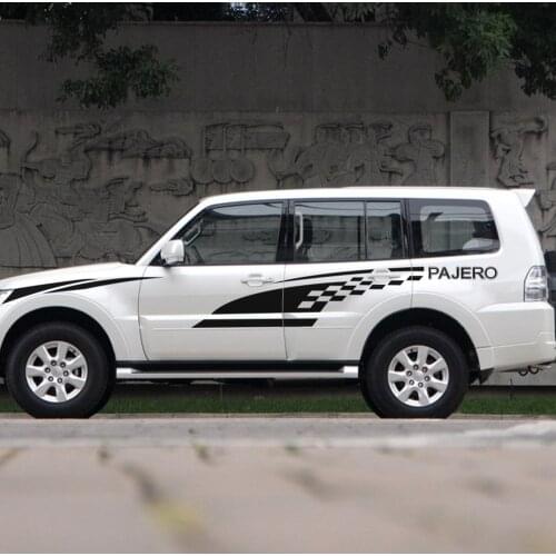 2pcs For Mitsubishi Pajero Car Whole Body Stickers DIY Auto Vinyl Film Decals Sports Decoration Styling Car Tuning Accessories