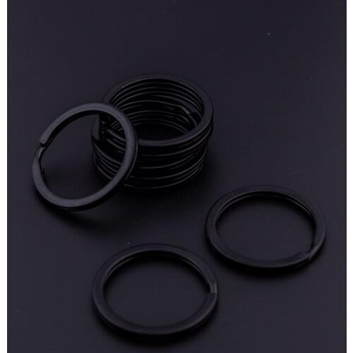 20pcs/pack Black Gun Gold Color 30MM Keychain Iron Alloy Key Ring Antique Bronze Key Chain Accessories For Women Men