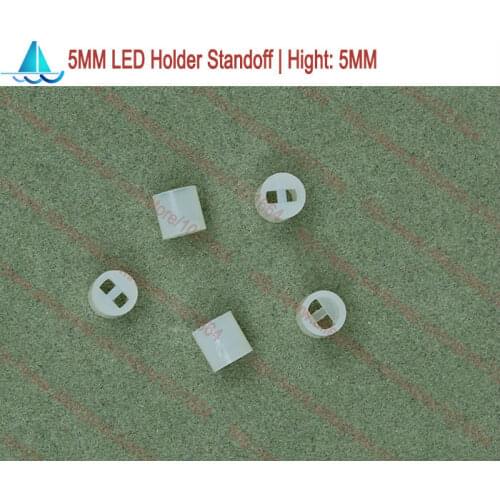 200pcs/lot 5MM LED Lamp Holder Hight:5MM Light Emitting Diode Spacer Support Standoffs