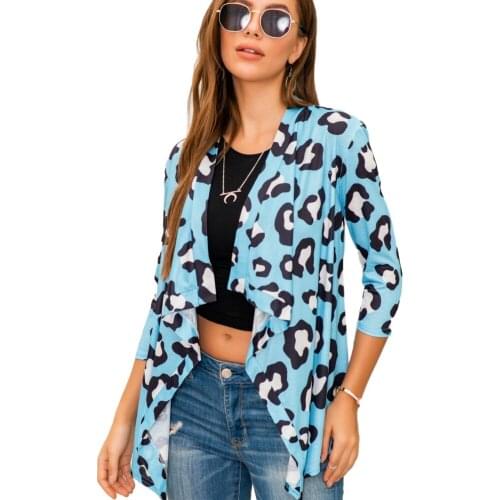 2020 Casual Open Stitch Bomber Woman Jacket Coat Summer Autumn Half Sleeve Print Thin Outwear Coats and Jackets Women Clothing
