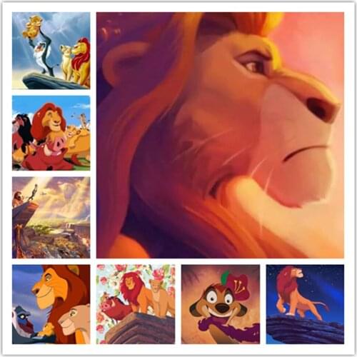 Disney Classic Cartoon Lion King Simba Diamond Painting Cross Stitch Painting Mosaic Artist Home Decoration Gift