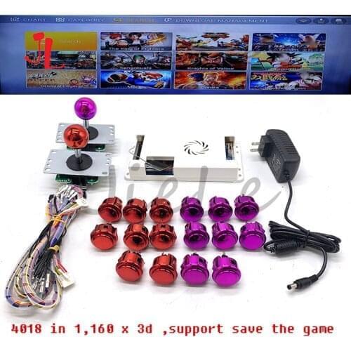 Arcade joystick kit whit pandora box 3d wifi board 4018 in 1 High quality copy sanwa button and joysticks