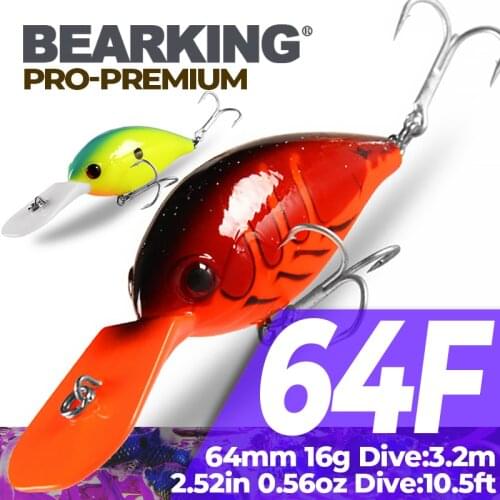 2017 Retail professional bearking fishing lure crank 65mm 16g 6colors for choose dive 2.5-3.2m. fishing tackle hard bait minnow