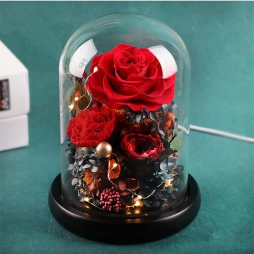 Free Shipping 12*15cm Middle Size Glass Dome Vase Home Decoration Different Base Transparent Cover DIY Friend Gift Wedding Prop