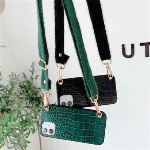 Crocodile Skin Crossbody Lanyard Phone Case for Samsung galaxy A31 A41 A01 A11 A51 A71 A81 A91 M11 M10 M20 M30 Strap Cover