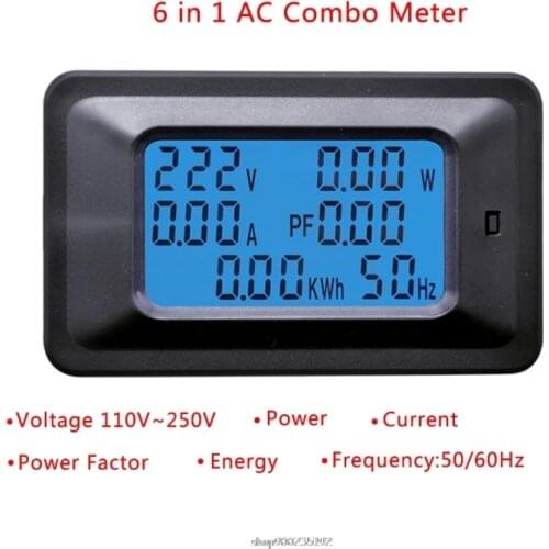 20/100A AC LCD Digital Panel Power Watt Meter Monitor Voltage KWh Voltmeter Ammeter N14 20 Dropship