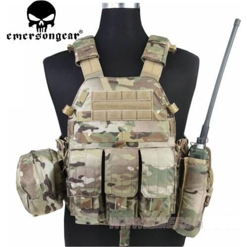 Emersongear LBT 6094 Tactical Vest Body Armor With 3 Pouches Hunting Airsoft Military Combat Gear EM7440 AOR Khaki Mandrake