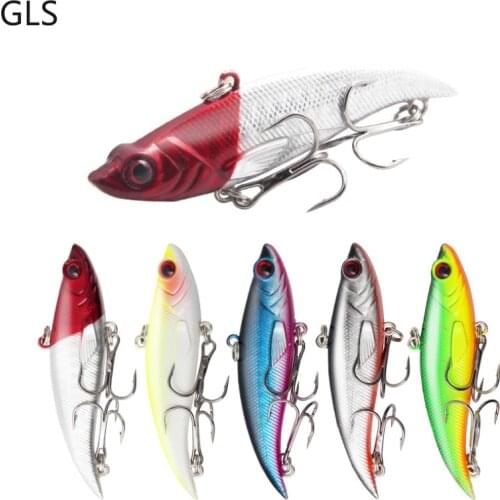 GLS 7.5cm/12.8g Hard Fishing Lure VIB Plastic Quality Hooks Artificial Wobbler Sinking Fishing Fake Baits