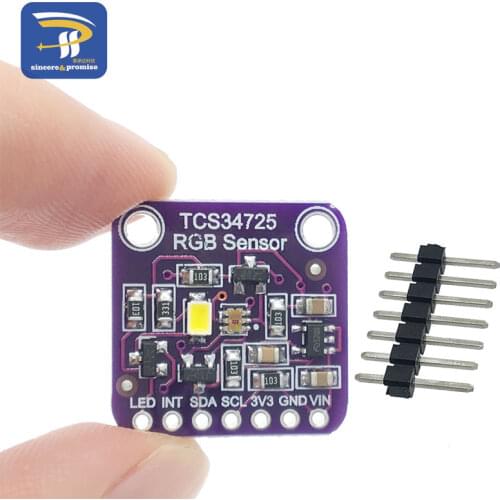 TCS34725 Low Power IR Blocking Filter RGB Light Color Sensor Recognition Diy Kit Electronic PCB Board For Arduino Programmable