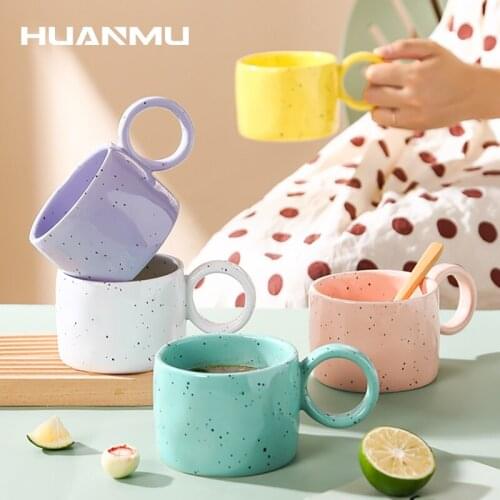 300ml Ceramic Coffee Mug Creative Milk Cup Cute Couple Restaurant Breakfast Afternoon Tea Office Water Drinkware Friends Gift