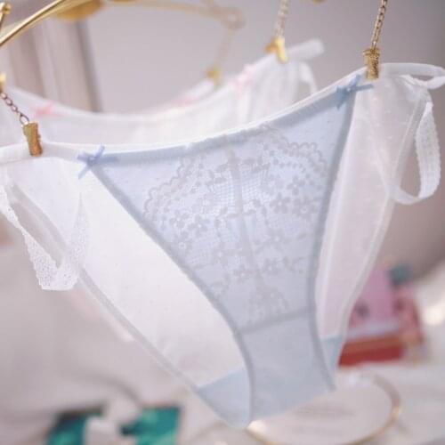 Spring Girl Underwears Seamless Panties For Women Transparent Sexy Lingerie Bow Sweet Womens Tango Lingerie For Mature Women