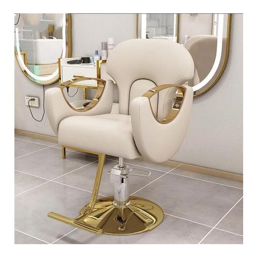 New popular style luxury hydraulic salon styling chair gold barber chair nail beauty furniture
