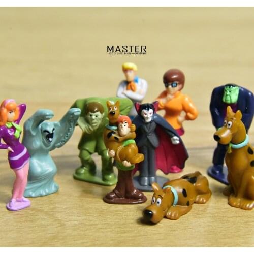 10PCS 3.5-4cm New original single twist Scooby dog dandy dog classic cartoon cartoon doll hand made model ornaments collection