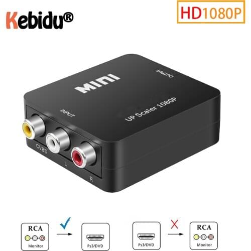 Full HD Male To Female RCA AV TO HDMI-compatible Converter Adapter Composite CVBS To HDMI-compatible AV2HDMI Audio Converter