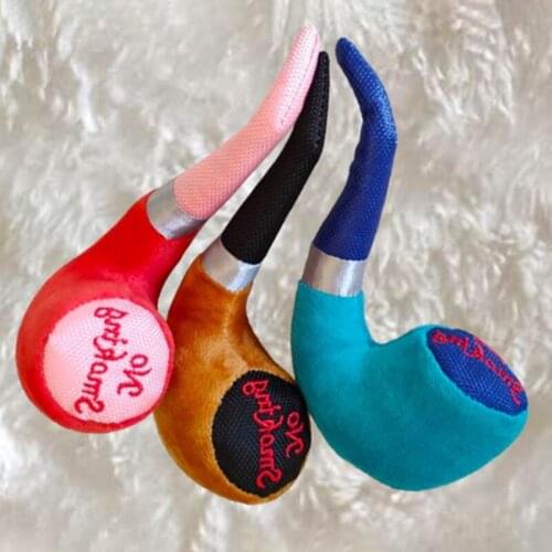 Squeaky Dog Toys For Puppy Pet Chew Molar Toys Durable Plush Pipe Shape Bite-resistant Dog Toys for Teeth Cleaning Dog Accessory