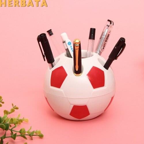 Pen holder Plastic multi-function student creative pen holder pens organizer cartoon soccer shape pens storage containers