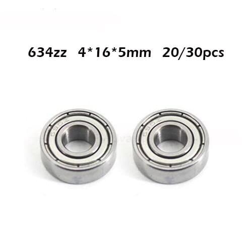 634ZZ Bearing 4*16*5 mm (20/30Pcs ) ABEC-1 Grade R1640HH 634Z Miniature 634 ZZ Ball Bearings