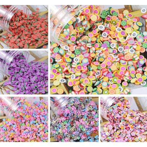 100g/lot Polymer Clay Sprinkles Colorful Fruit Smiley Face Candy Sprinkles for Crafts DIY Making Nail Slices Material