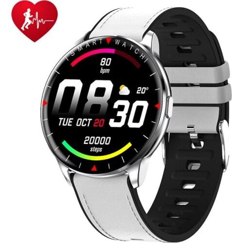 2021 Android Smart Watch Mens Round Screen Sports Pedometer Bluetooth Bracelet Heart Rate and Blood Pressure Monitoring Women