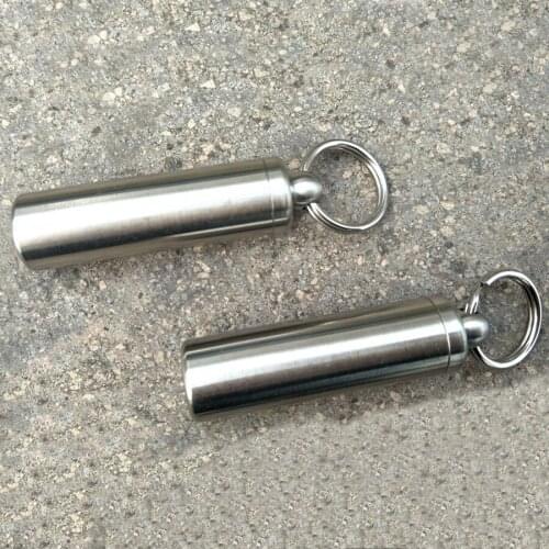 Outdoor Survival Gear Waterproof Capsule Seal Stainless Steel Bottle Protect Necessary Emergency Tool for Camping Hiking FW138