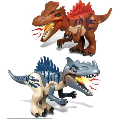 Animal World Dinosaur Series Carnotaurus Stegosaurus MOC Model Building Blocks Bricks Toys Gifts