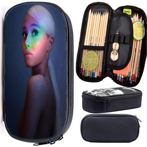 Ariana Grande Pencil Bag Student Multifunction Pen Bag Girls Pencil Case Stationery Bag Fashion Makeup Box Children Pencil Pouch