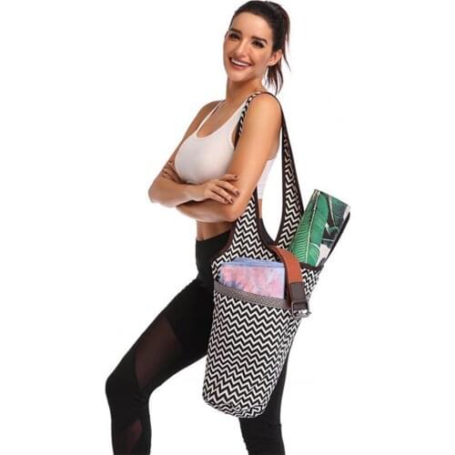 Yoga Mat Bag Wear Resistant Foldable Reusable Yoga Mat Bag Carrier with Deep Pocket for Girl Yoga Mat Holder Bag Carry Bag for G