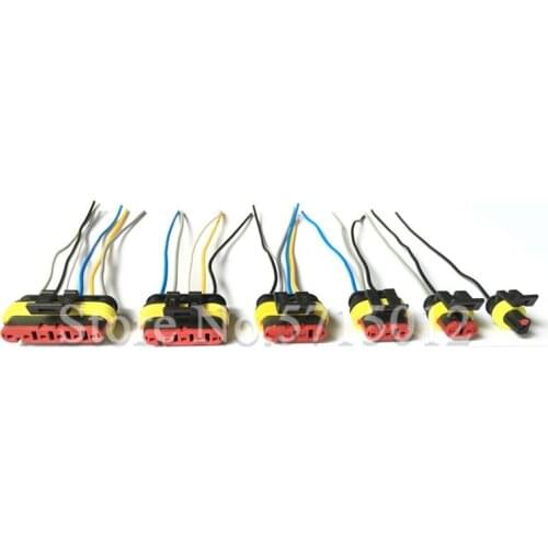 Superseal 1.5 Kit AMP Tyco 1/2/3/4/5/6 Pin Waterproof Electrical Wire Connector Waterproof Male Female With Wiring Harness