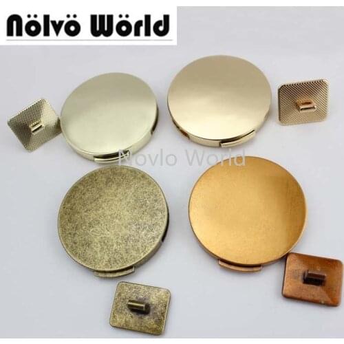 5pcs 4 colors 49mm round shaped Invisible locks snap clasp for woman purse bag parts chains purse accessories