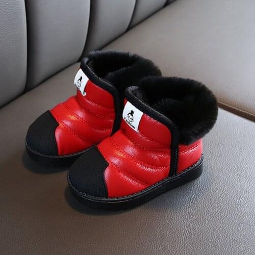 2021 Winter Baby Girls Boys Snow Boots Warm Outdoor Children Boots Waterproof Non-slip Kids Plush Boots Infant Cotton Shoes