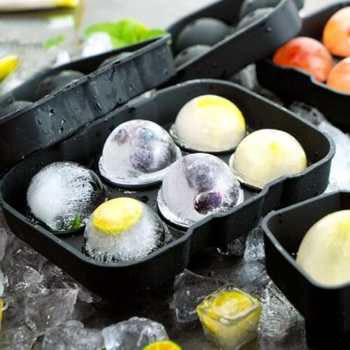2/4/6 Silicone Ice Ball Mold Spherical Ice Grid Box Quick Freeze Ice Cube Mould Kitchen New Hot Ice Making Appliance