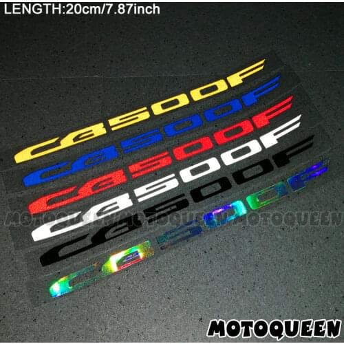 2PCS Motorcycle body Wheels Fairing Helmet Tank Pad decoration logo Label reflective Stickers Decals For HONDA CB500F CB 500F