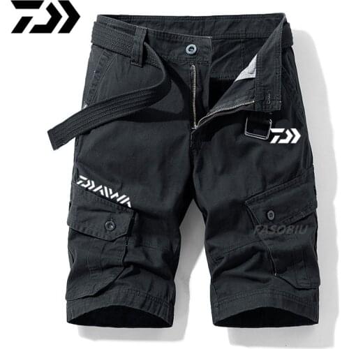 2021 Summer Fishing Shorts Daiwa Clothes Men Outdoor Sport Shorts Breathable Multiple Pockets Shorts Cycling Fishing Shorts